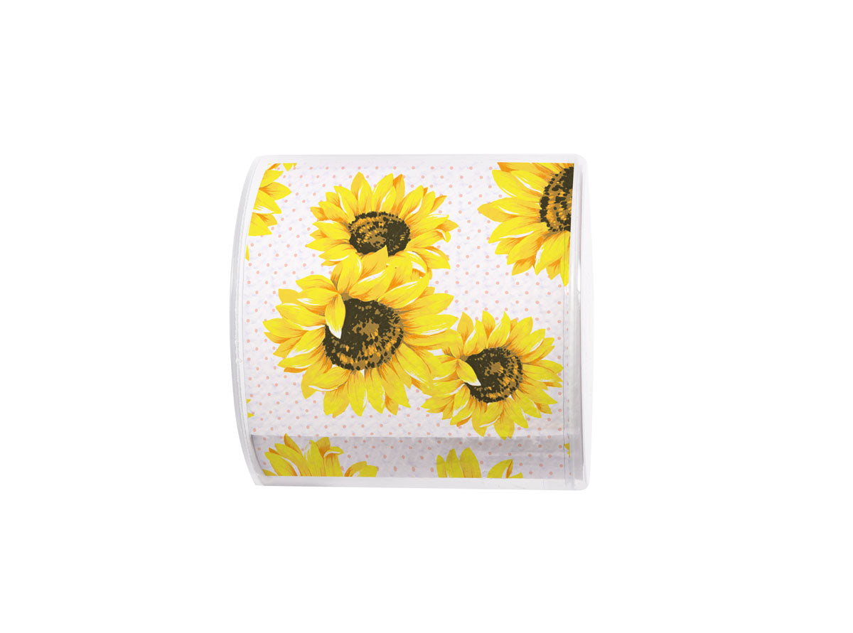 Paper + Design Motiv-Toilettenpapier – 3-lagig, Motiv Sonnenblumengarten, 200 Blatt/Rolle – 1 Rolle