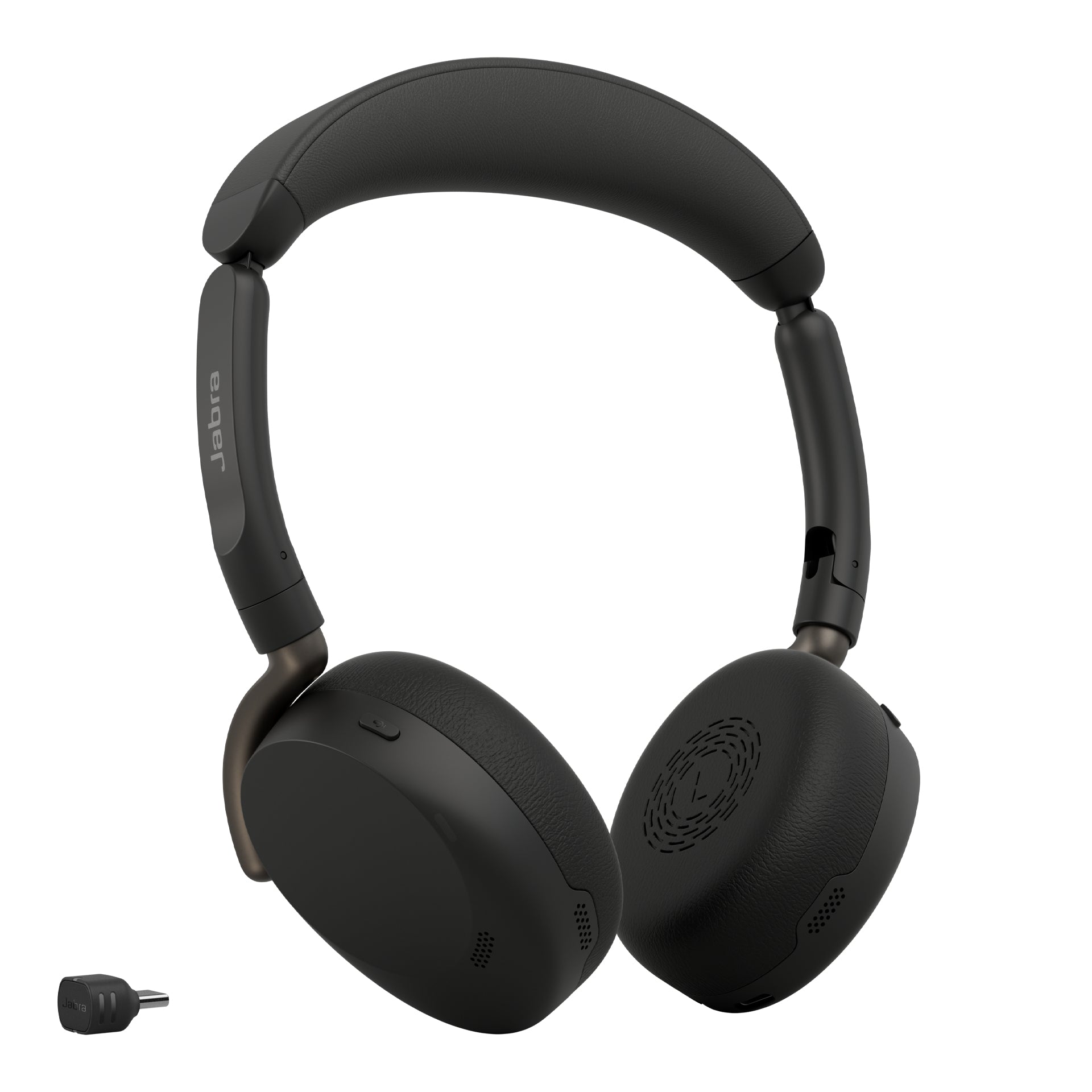 Jabra Evolve3 65 Flex Office-Headset – On-Ear, Stereo, BT, MS Teams zertifiziert, mit USB-C-Dongle, Schwarz