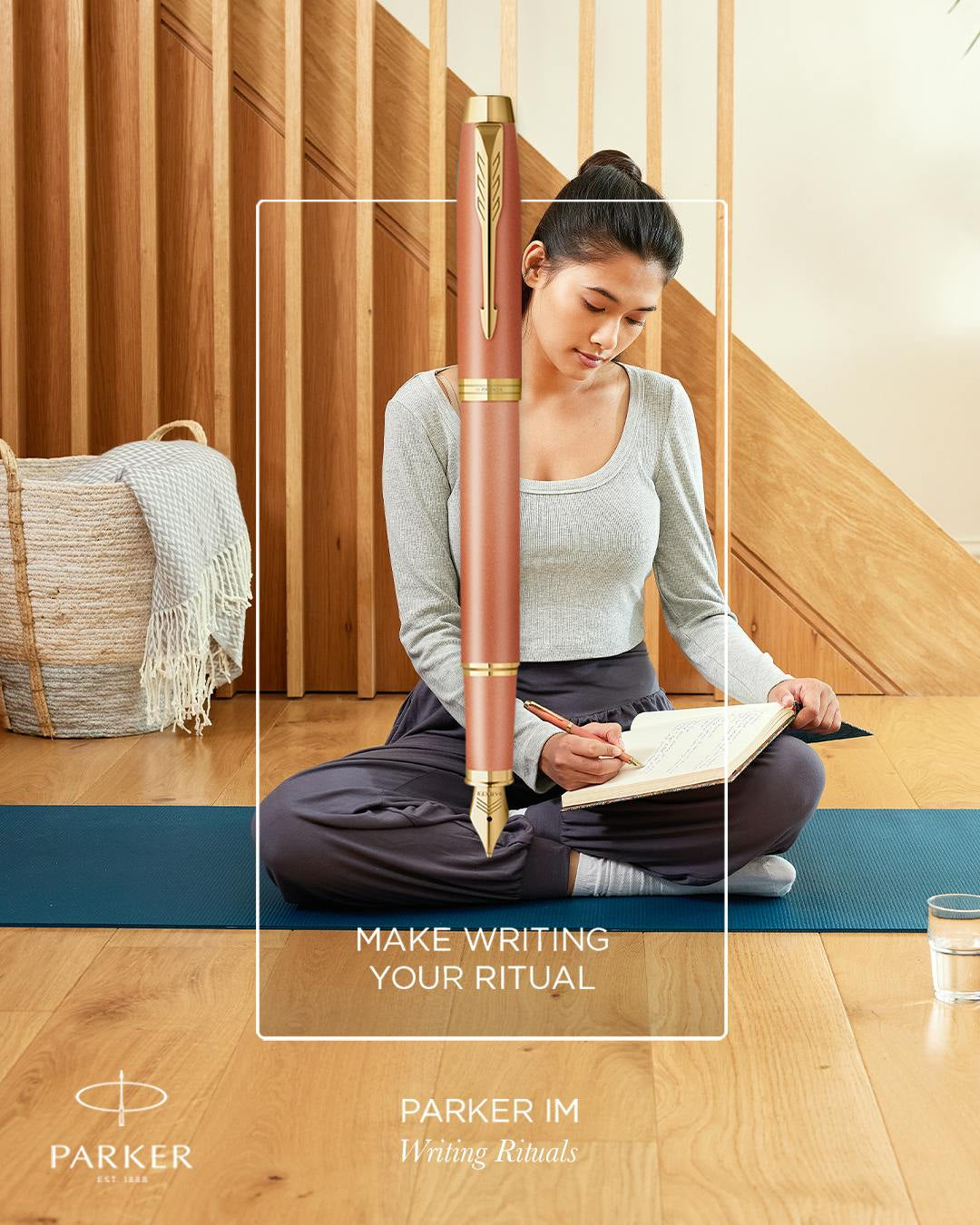 Parker IM Rituals – Mittlere Feder – für Rechts- & Linkshänder – Orange, Blau