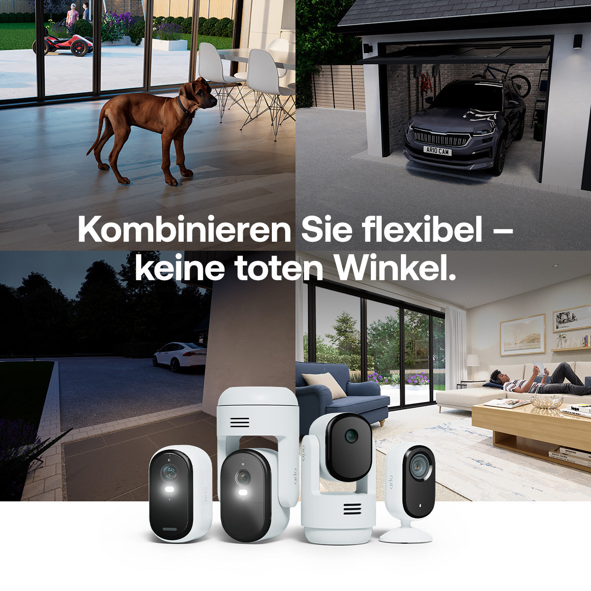 Arlo Essential3 VMK2280 Wildkamera – 2 MP, Reichweite 5 m, IP65, Weiss
