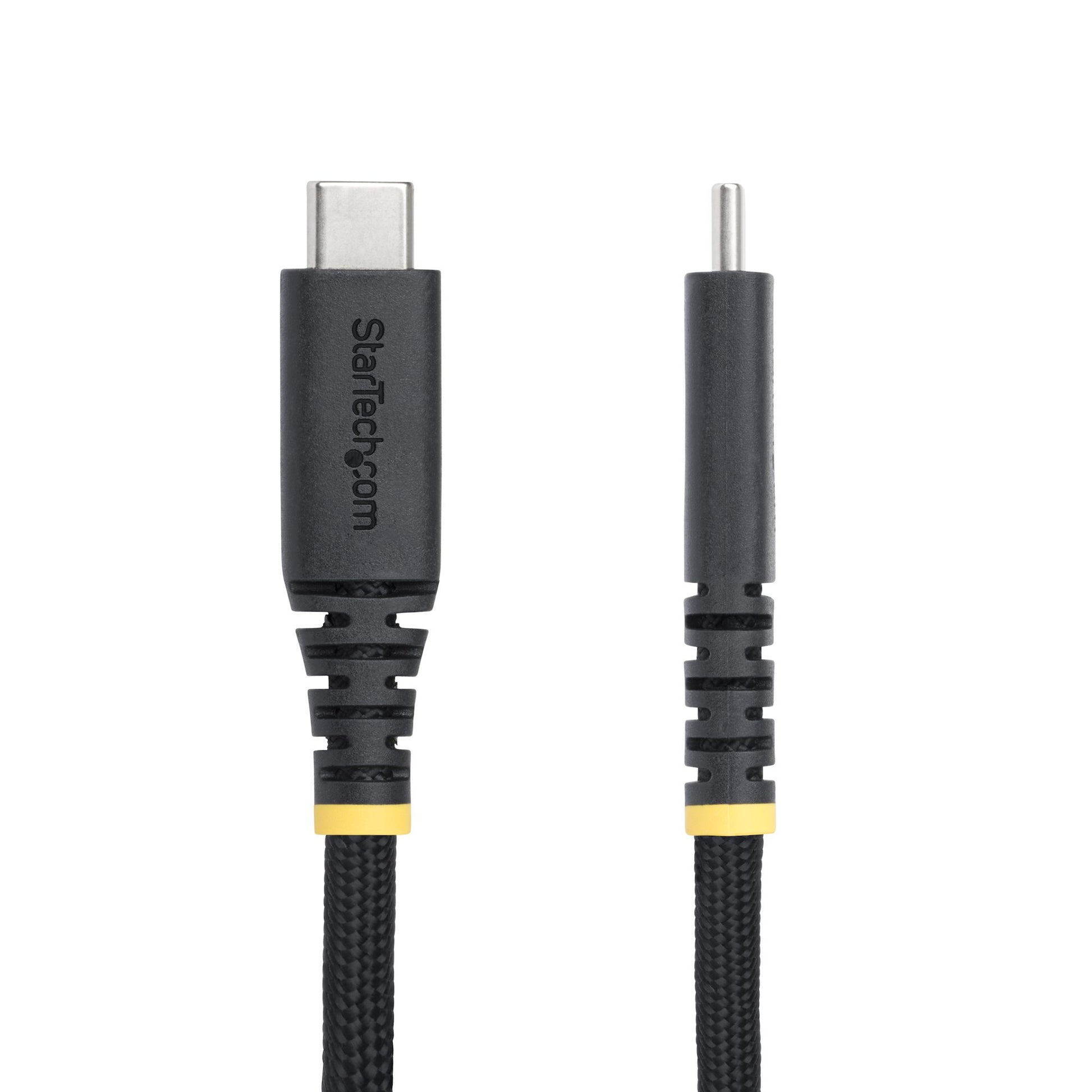 StarTech.com USB-C auf USB-C Kabel – USB 2.0 (480 Mbit/s) – 3 m – PD 240 W – Geflochten, Silikon – Schwarz