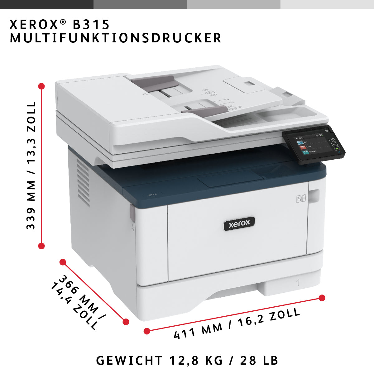 Xerox B315 – S/W Laser-MFP, 3-in-1