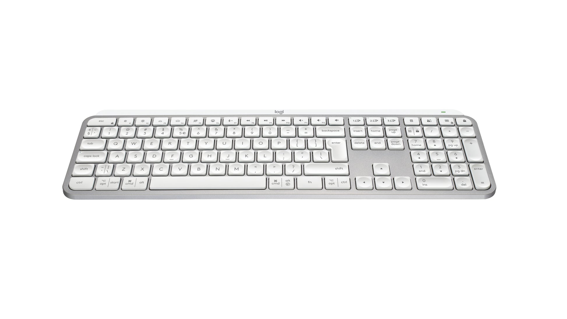 Logitech MX Keys S – Tastatur, kabellos (Bluetooth), US-Layout (EN), Grau