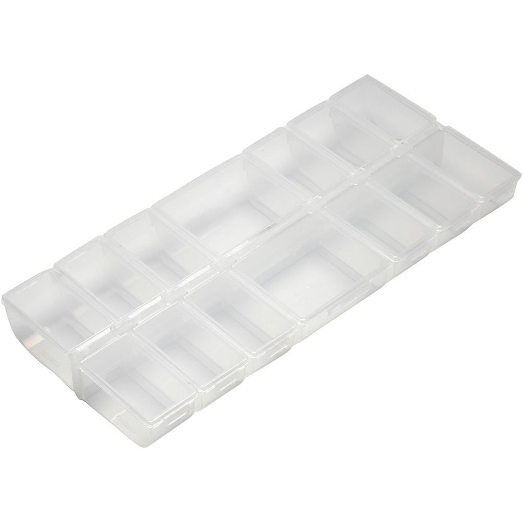 Creativ Company 13163 Aufbewahrungsbox (mit Deckel) – Kunststoff – Transparent – mit Verriegelung