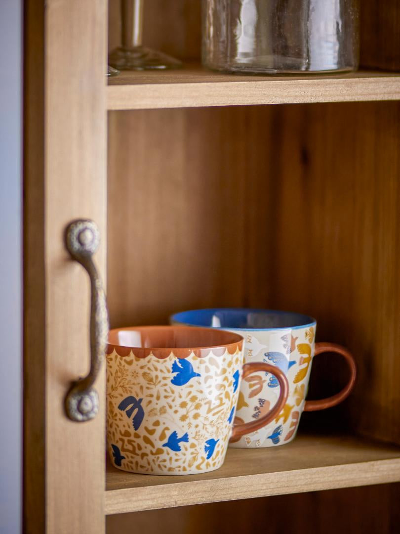 Bloomingville Teetasse – 2er Set, 300 ml, Ø 9,5 cm, Steingut, Mehrfarbig, spülmaschinenfest
