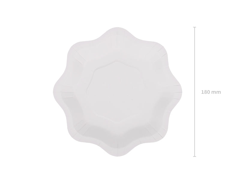 PartyDeco Teller, Papier/Karton – Ø 18 cm, mehrfarbig – 6 Stk.