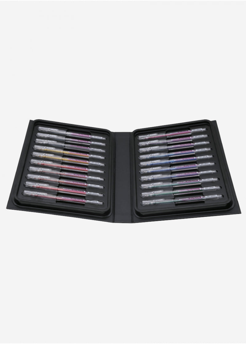 karin Gelschreiber – 20 Farben, Spitze 1 mm, wasserfest, metallic, 20er-Set