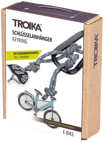 TROIKA Schlüsselanhänger Fahrräder – Aluminium/Nylon, Mehrfarbig, 6er-Pack