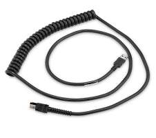 Zebra USB-Kabel – CBA-U66-C09ZAR – USB-A auf USB-A, geschirmt, spiralförmig – für LI/DS 36xx – 2,74 m