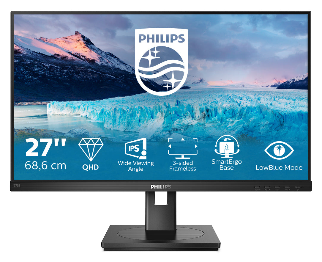 Philips 275S1AE/00 – Monitor, 27", 300 cd/m², Integrierte Lautsprecher, Adaptive Sync, VESA 100 × 100, Schwarz