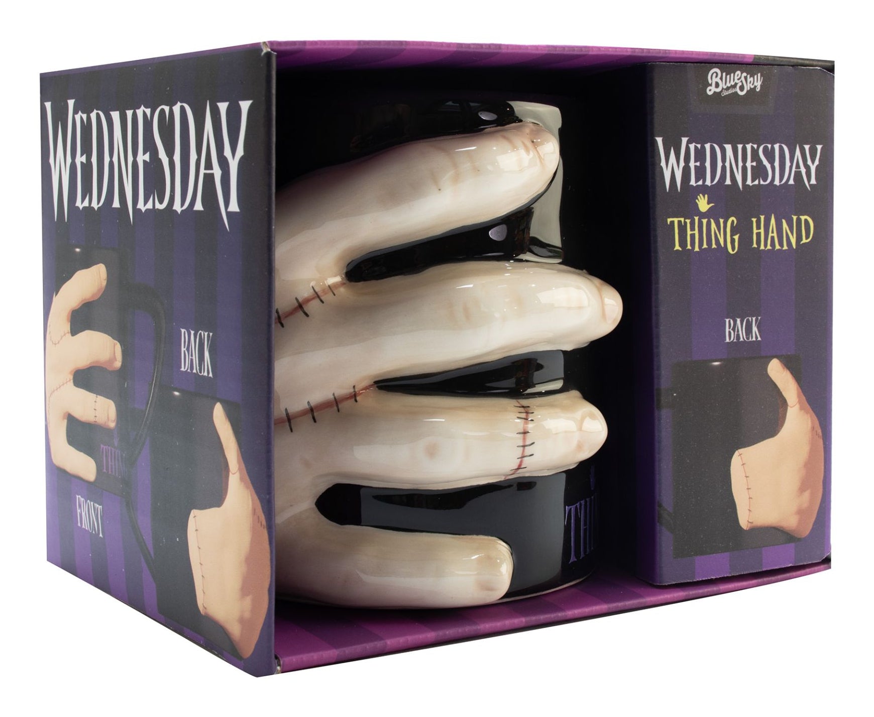 Thumbs Up Teetasse Wednesday – 330 ml, Keramik, Beige/Schwarz