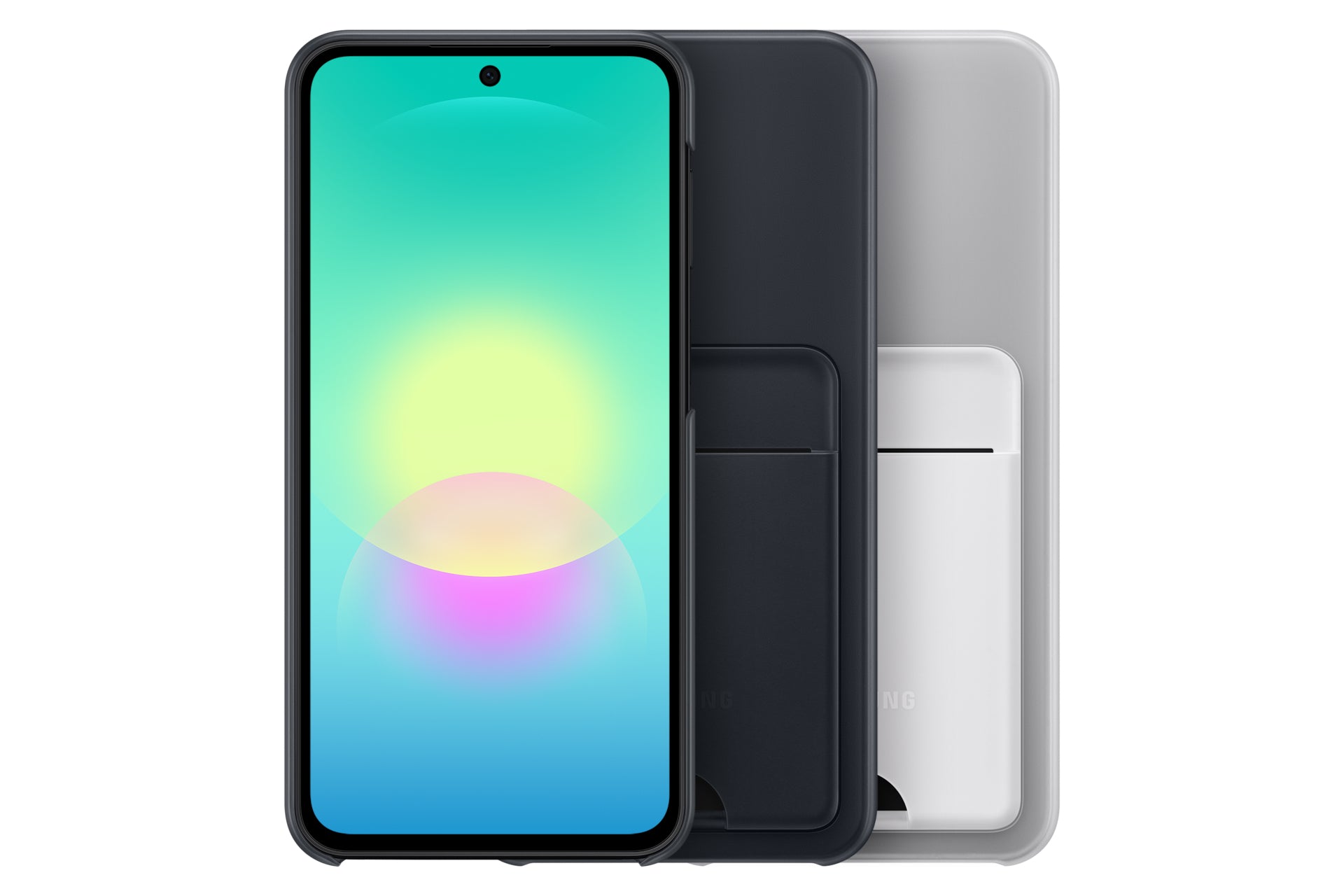 Samsung Backcover – für Samsung Galaxy A27, Kunststoff, schwarz, mit Kartenfach