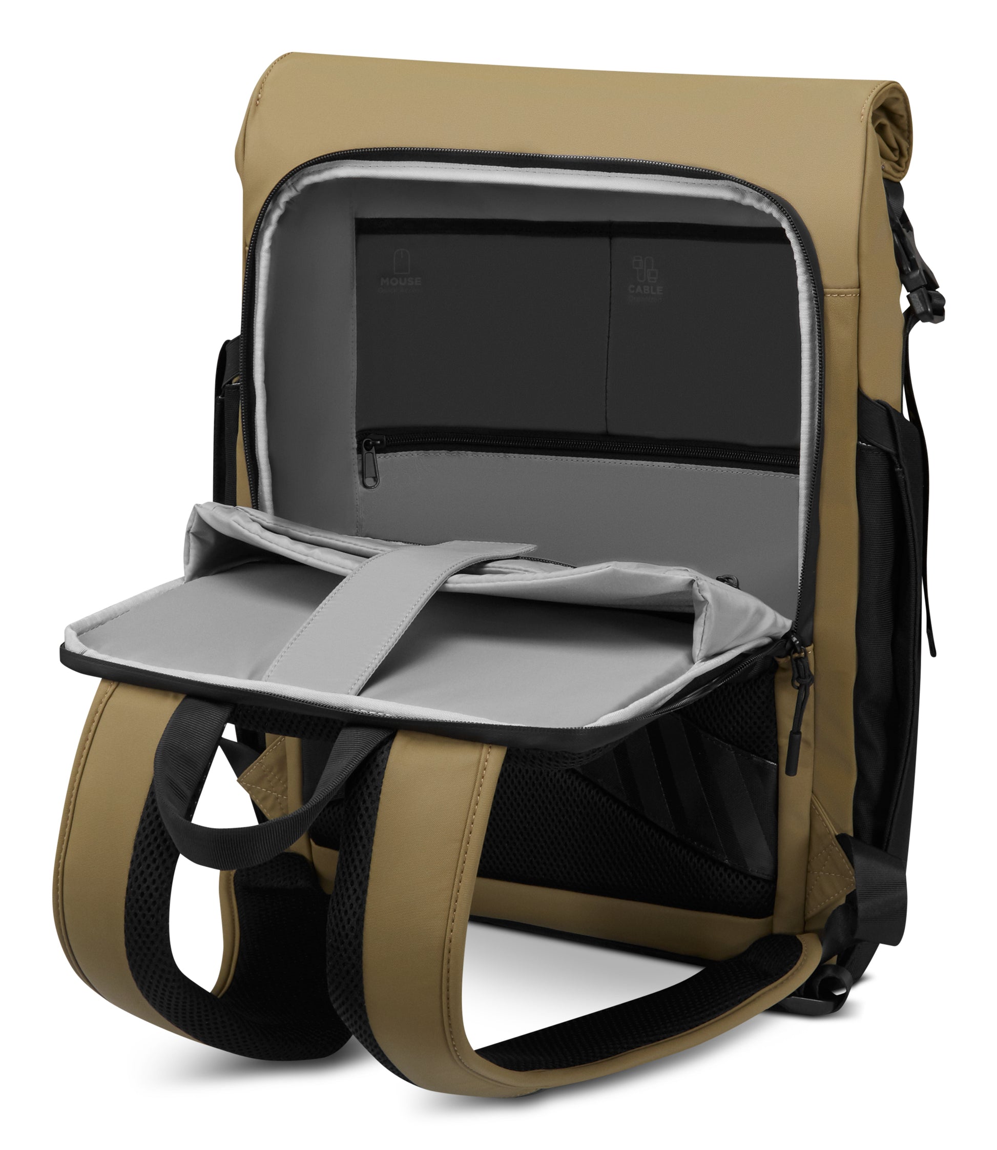 Lenovo Notebook-Rucksack bis 16" – wasserfest – Schwarz/Gelb