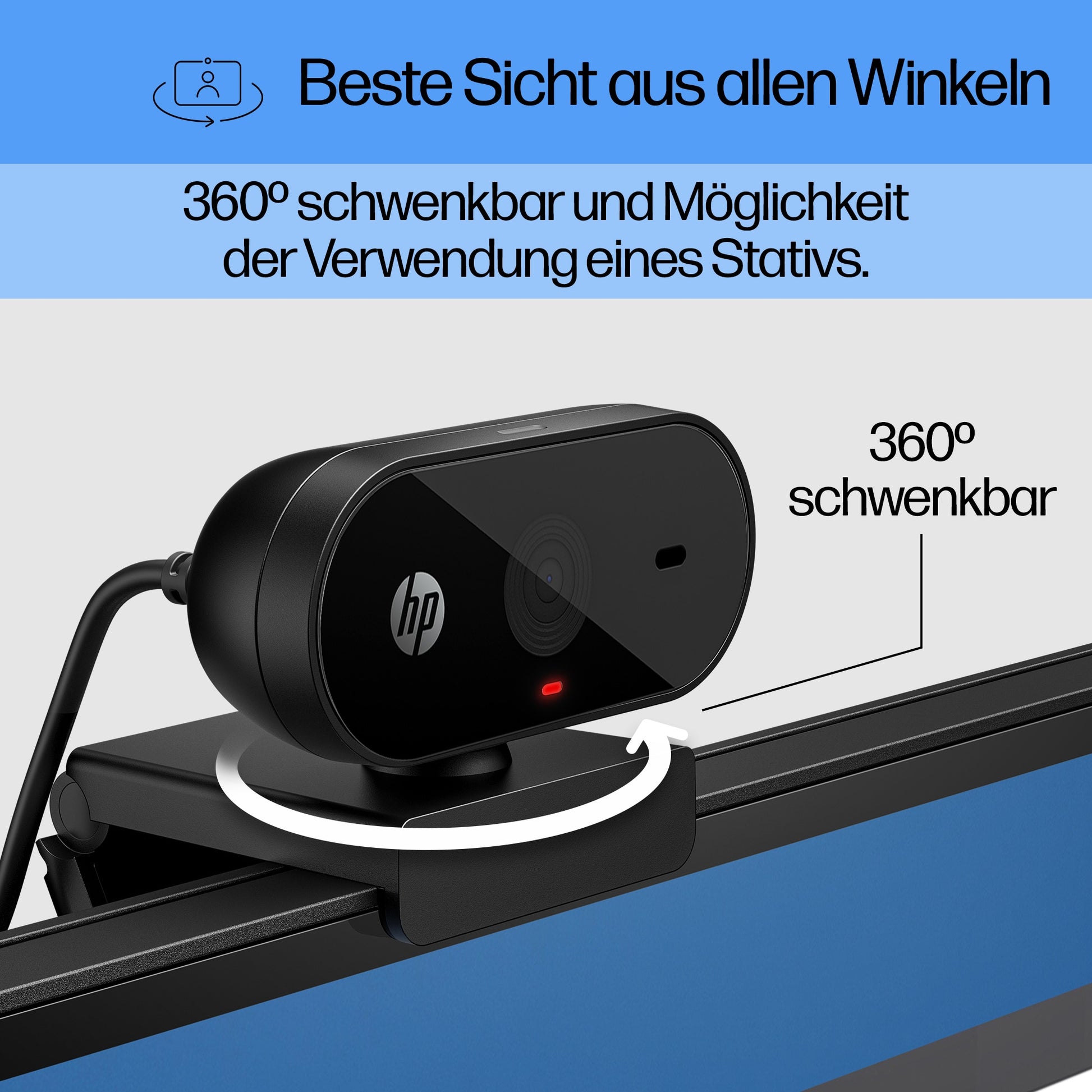 HP 320 – Webcam – Full HD 1080p, USB‑A