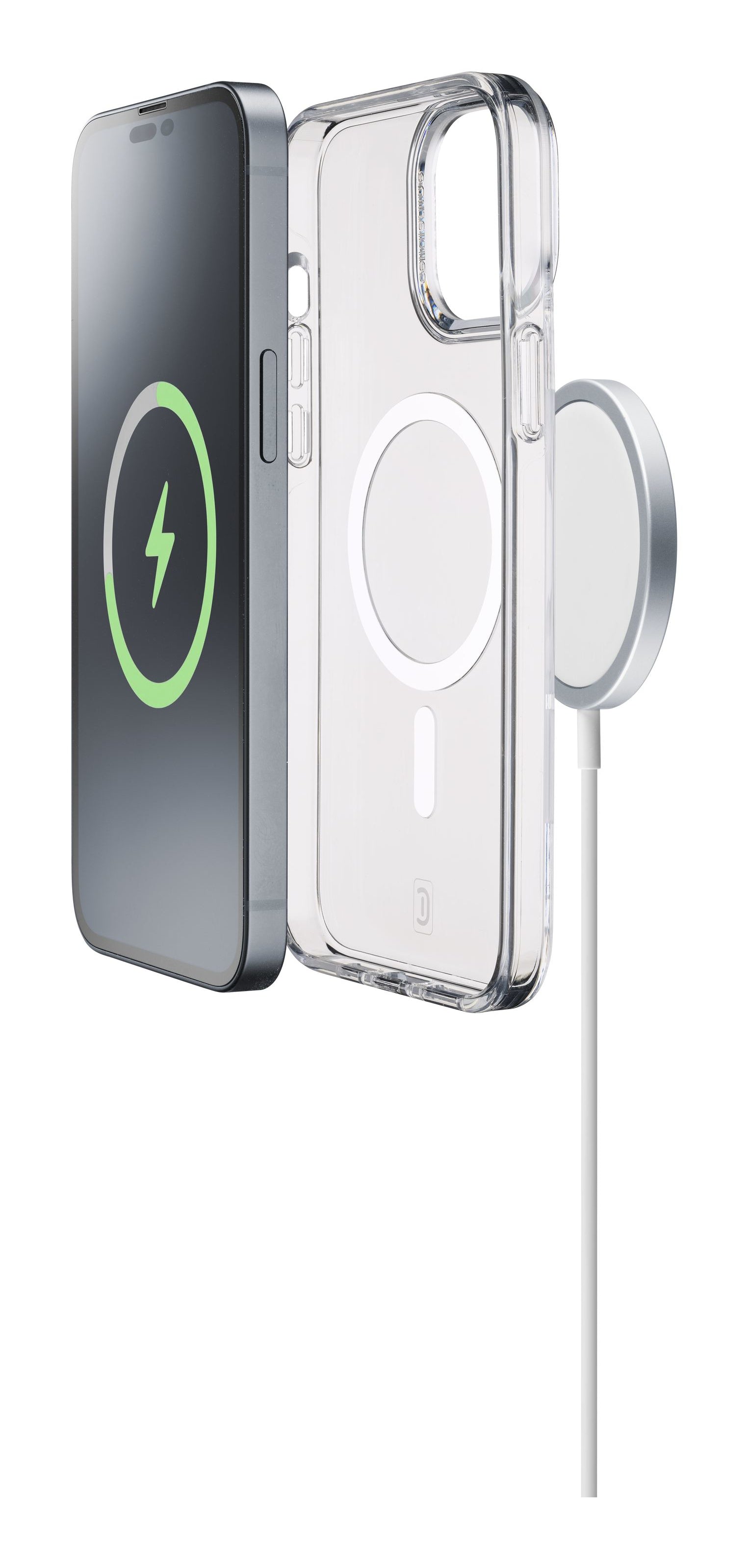 Cellularline Gloss Mag Backcover – für Apple iPhone 15, MagSafe, Kunststoff, Transparent