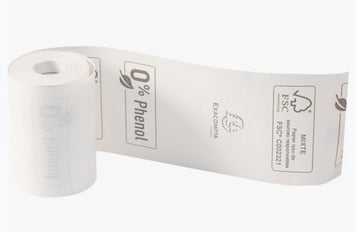 Exacompta Thermorolle 57 mm × 18 m, ohne Kern, Ø 40 mm, phenolfrei