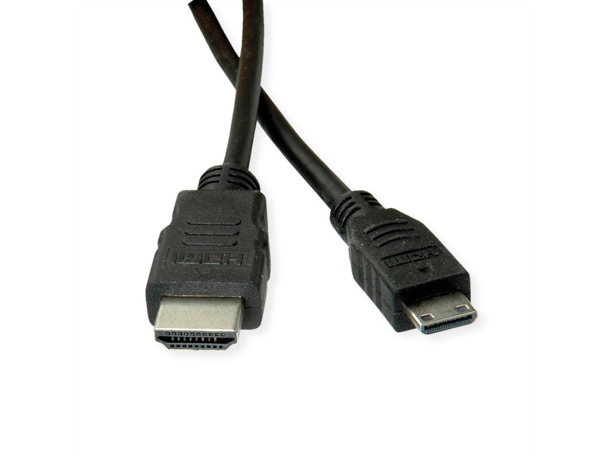 ROLINE GREEN Mini HDMI auf HDMI Kabel HDMI High Speed – 4K 30 Hz – 2 m – ARC, Ethernet