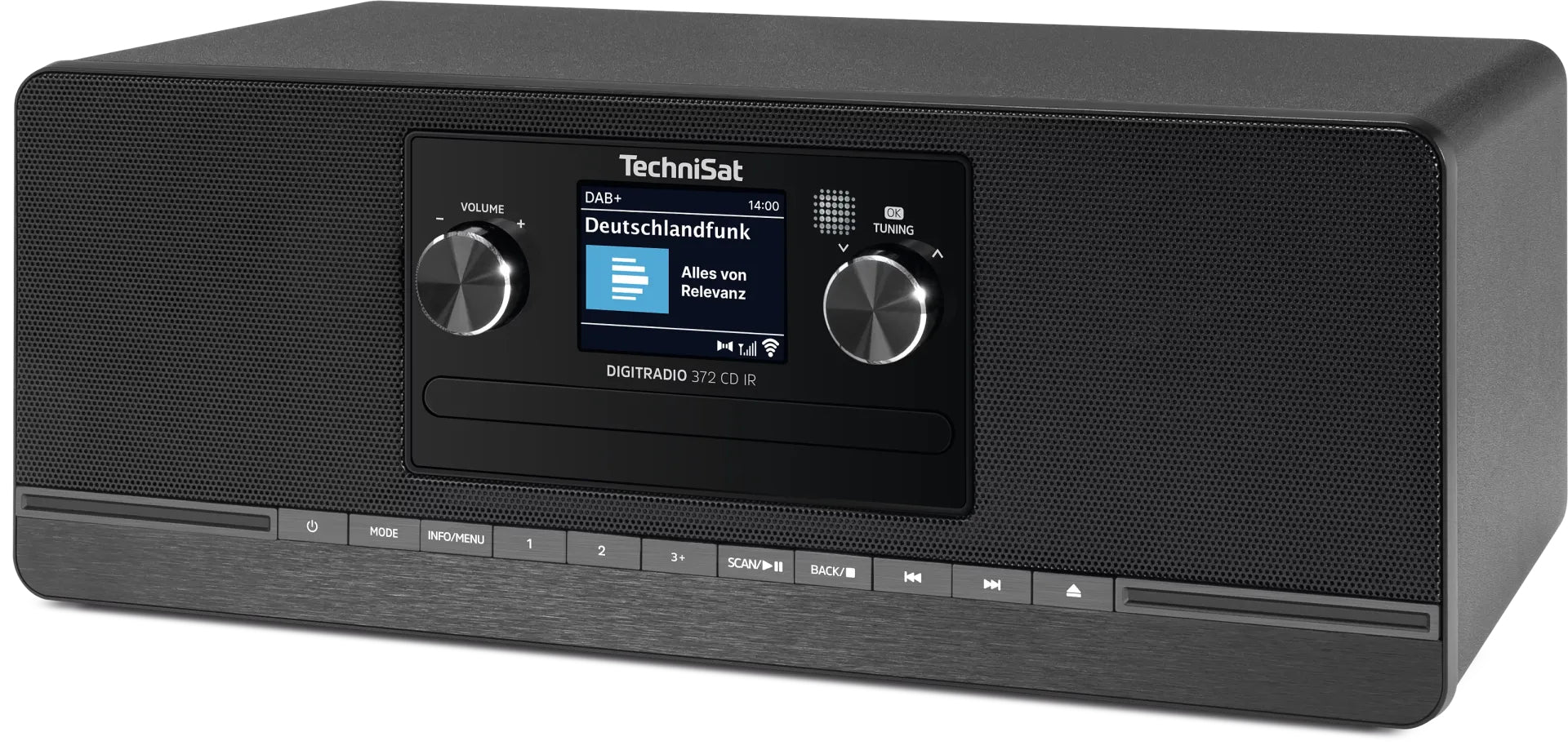 TechniSat DigitRadio 372 CD IR – Internetradio, DAB+/UKW, Bluetooth, WLAN – Schwarz