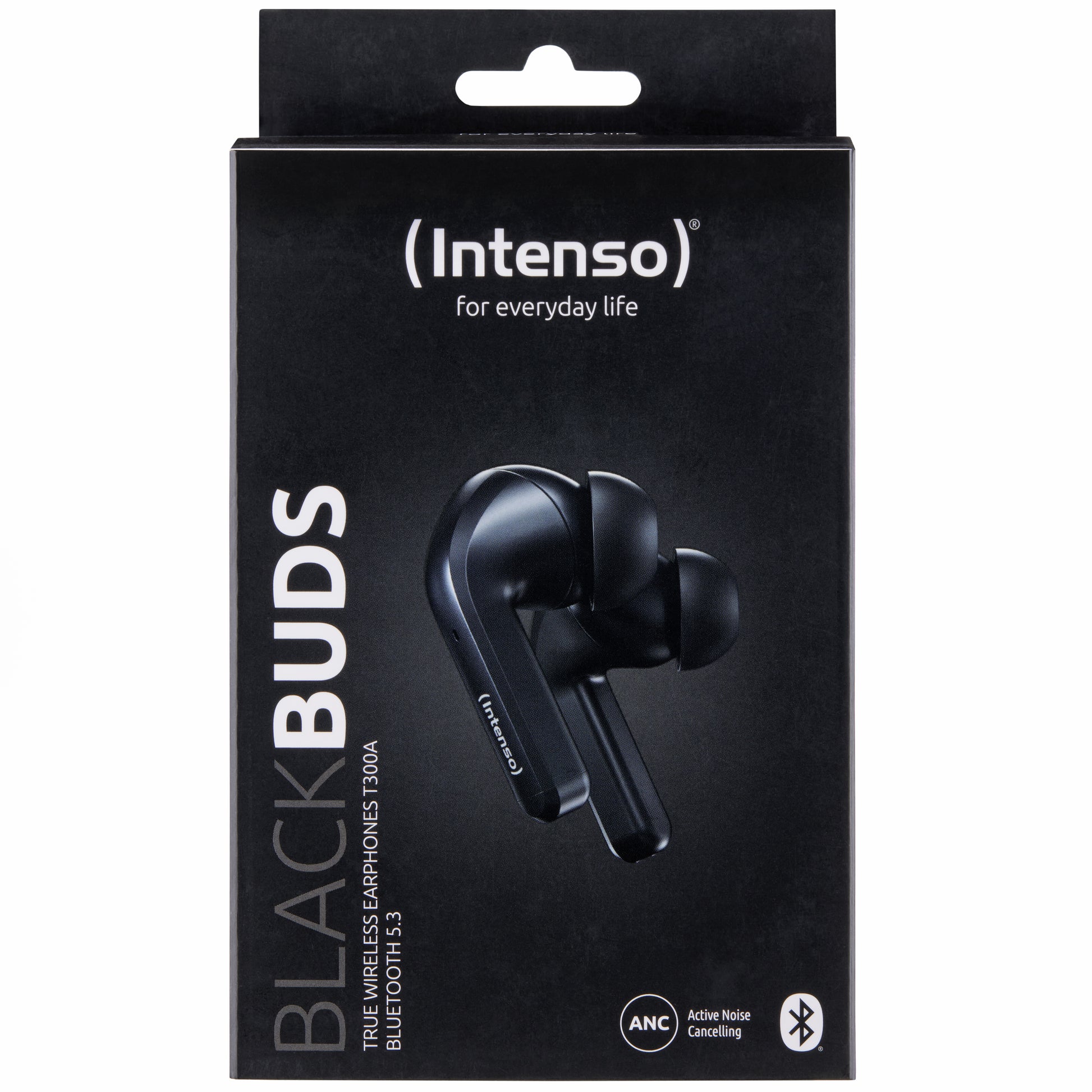 Intenso Black Buds T300A TWS In-Ear – ANC, mit Ladecase, Schwarz, BT 5.3
