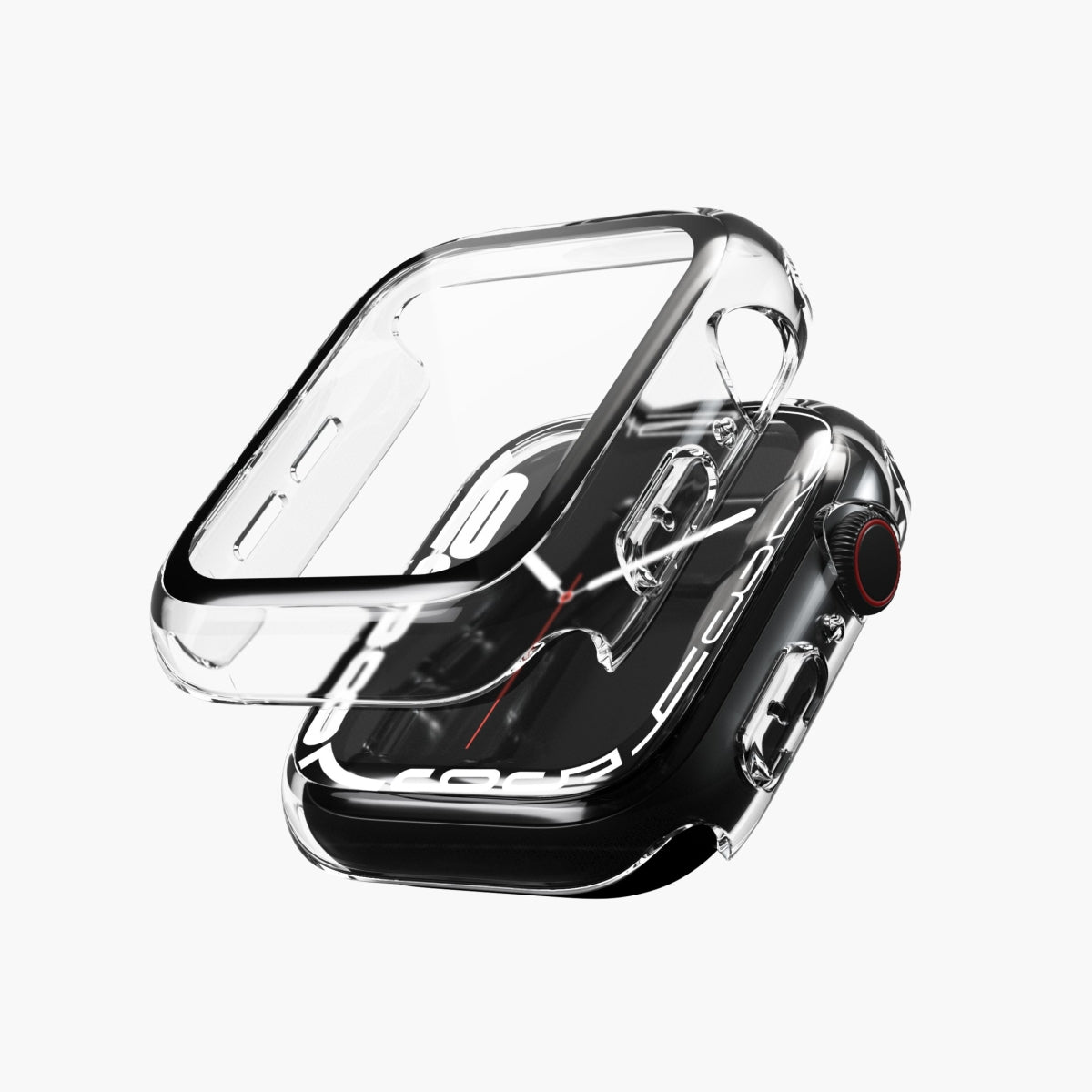 Vonmählen Thin Case – Displayschutz für Apple Watch Series 10 46 mm, Transparent, Silikon & gehärtetes Glas