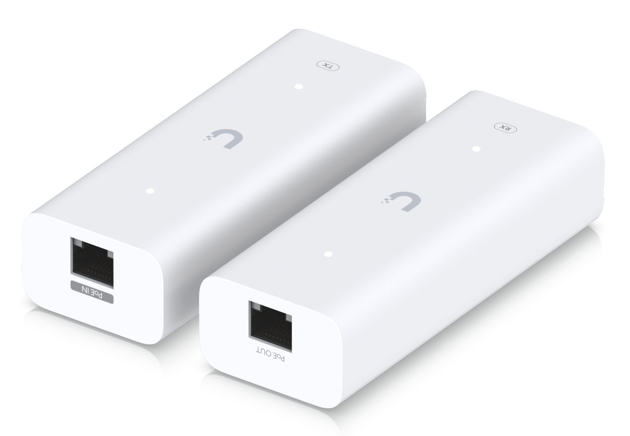 Ubiquiti UACC Retrofit PoE 2-Draht – Ethernet Extender – 2× RJ-45, 2× PoE, 85 Mbit/s, 2-Draht/Koax, Wandmontage, Weiss