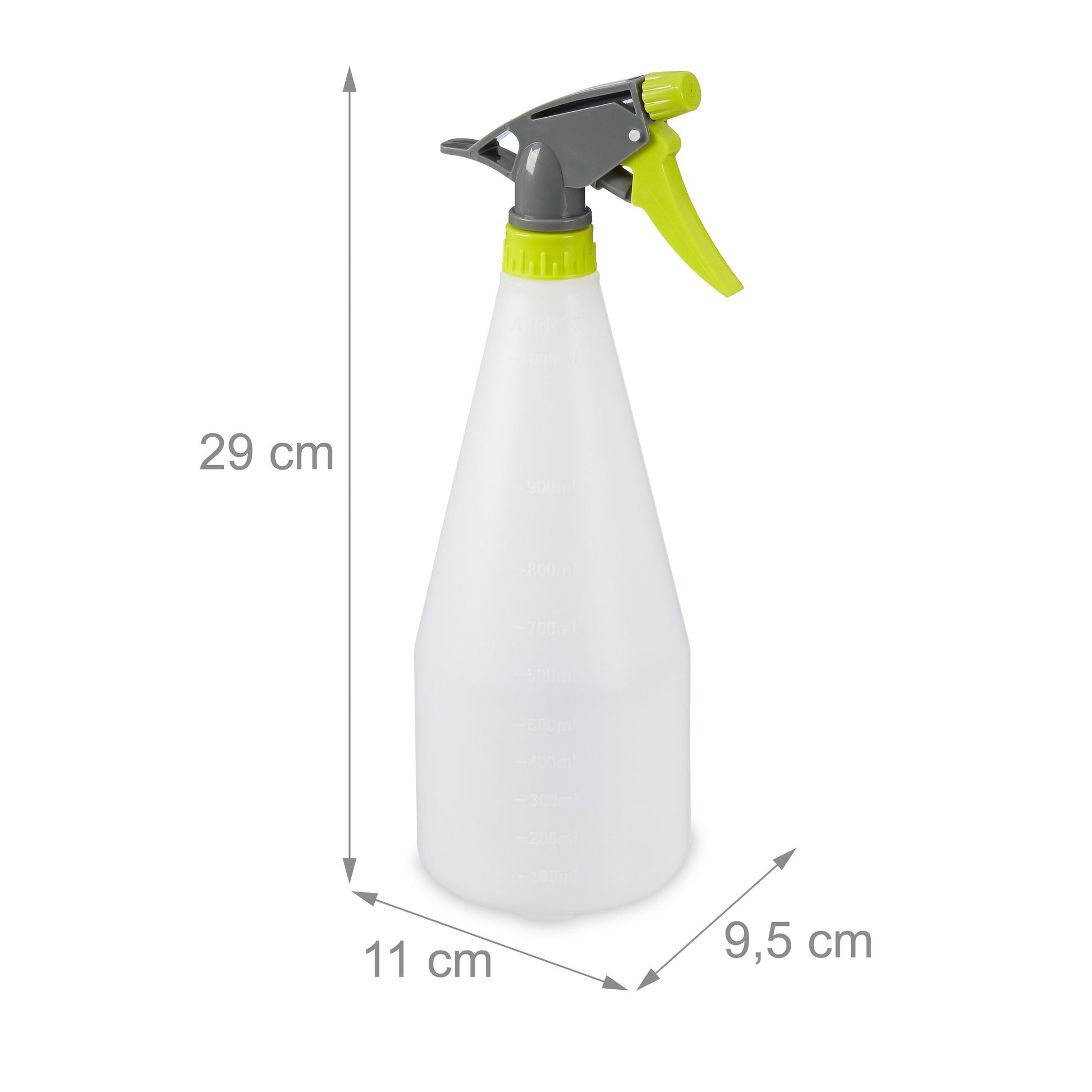 Relaxdays Sprühflasche – 1 l – Grün – Kunststoff