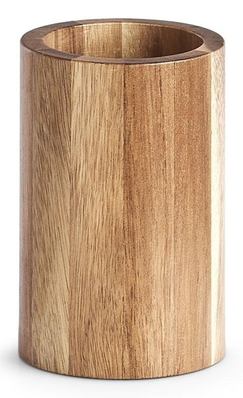 Zeller Present Zahnbürstenhalter (freistehend) – 7,2×7,2×11 cm, Akazie (Holz), Braun
