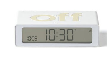 LEXON Flip Mini Digitalwecker – Snooze, USB, 8 × 2,3 × 4,9 cm, Weiss