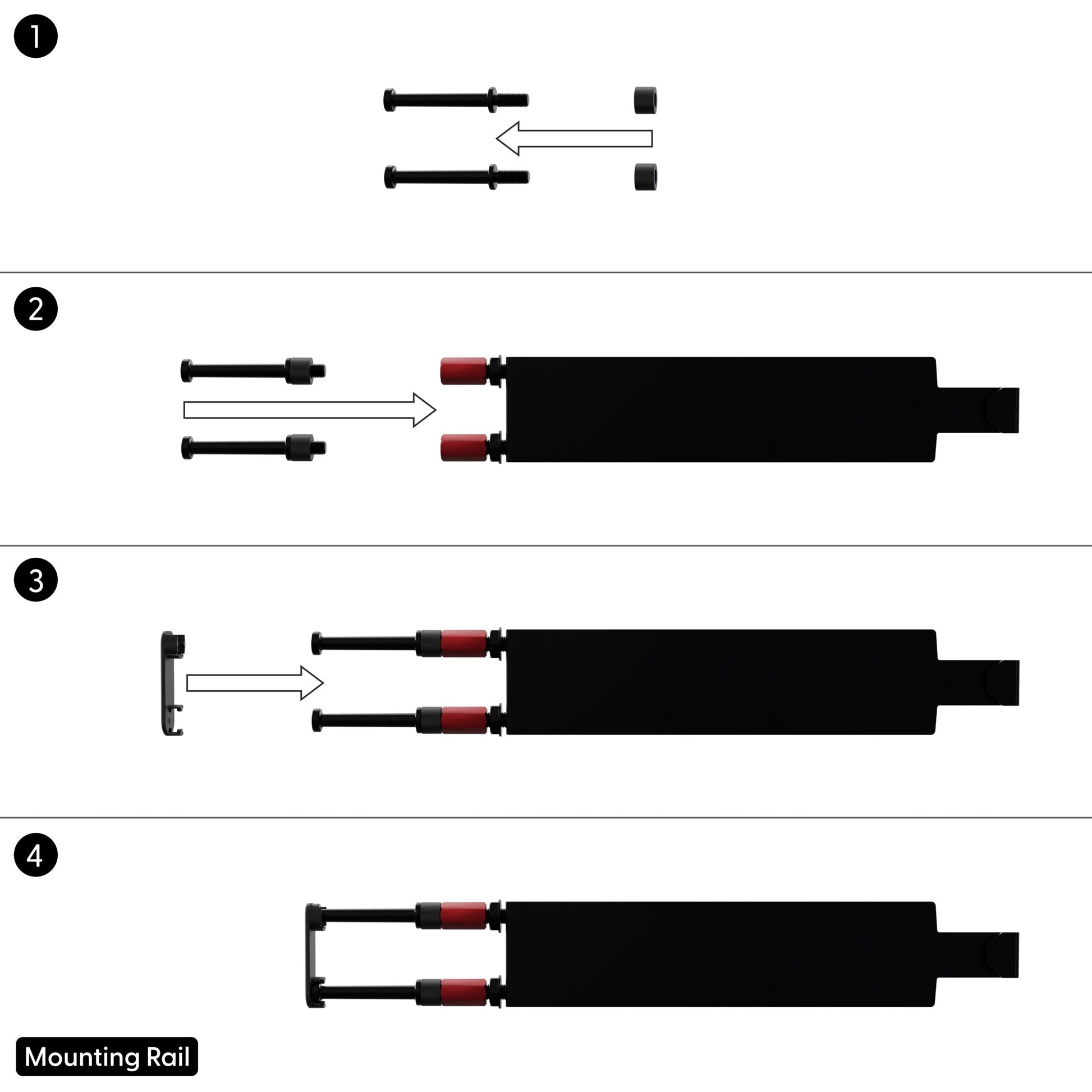 PATCHBOX 19" Rangierpanel, Rack-Montage, 24er-Pack, Polyoxymethylen (POM)/Stahl – für M6 Cage Nuts – Schwarz