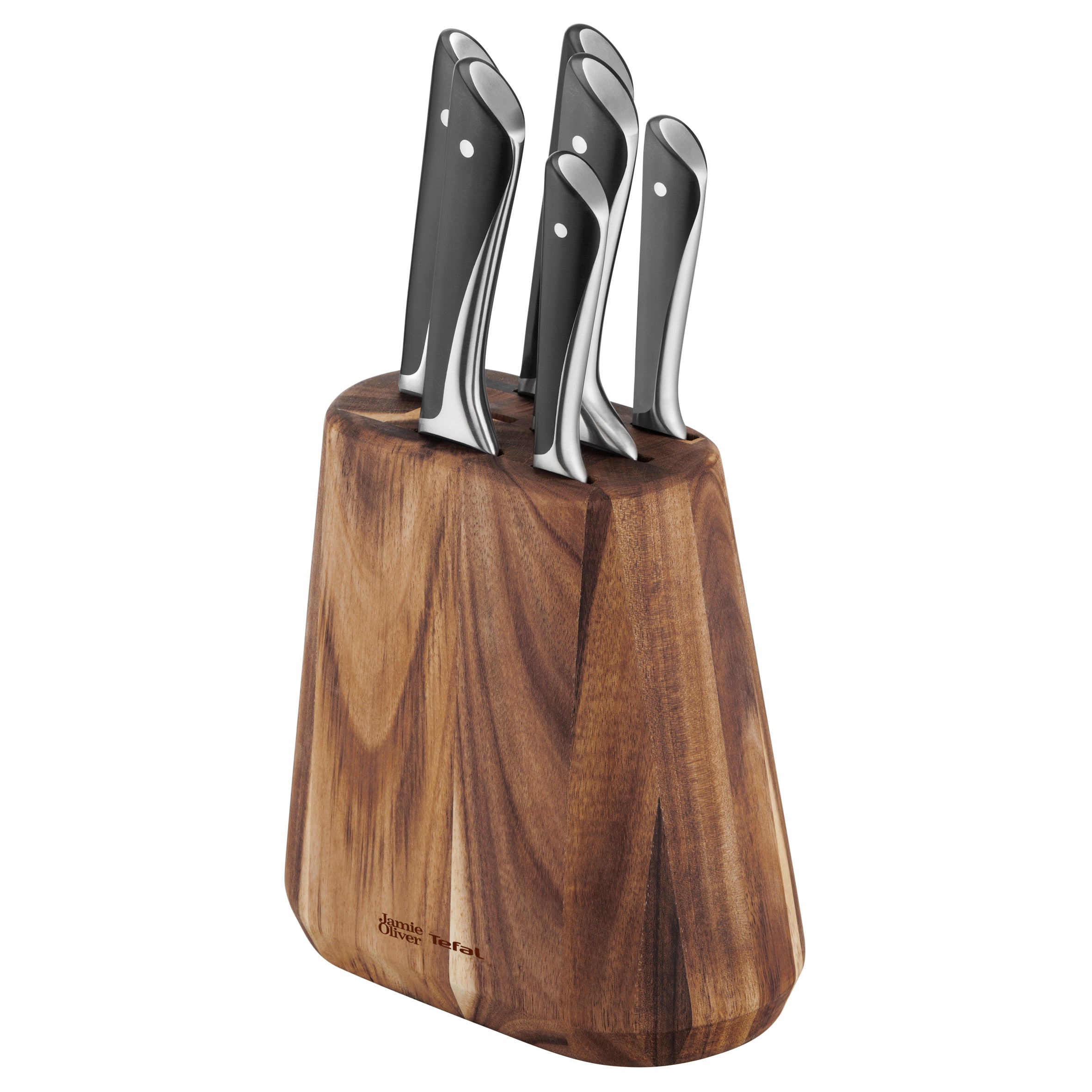 Tefal Jamie Oliver Messerblock – 6-teilig – Holz – Braun