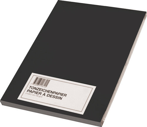 Papyrus Tonzeichenpapier, Kunstpapier, 21 × 29,7 cm, schwarz, 100 Blatt