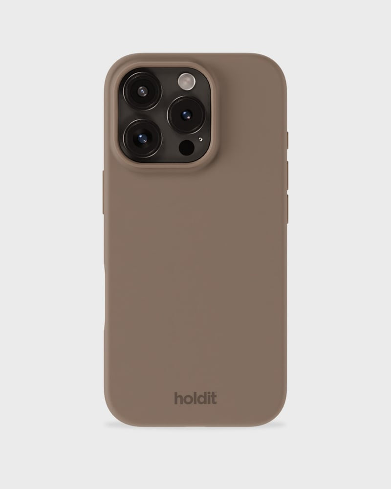 Holdit Backcover – für Apple iPhone 16 Pro Max, Silikon, Braun