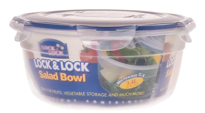 Lock & Lock Vorratsdose 3,4 l, Ø 24 × 12 cm, Polypropylen (PP), Transparent