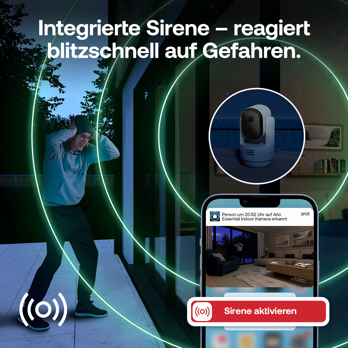 Arlo VMC3273 Netzwerkkamera – 3 MP, PTZ, IP65, 2er-Pack
