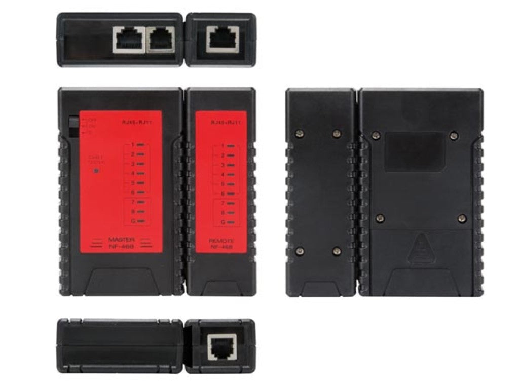 Velleman 416108 – Netzwerk-Kabeltester – RJ45, RJ12/RJ11/RJ10, Kabelfehleranalyse