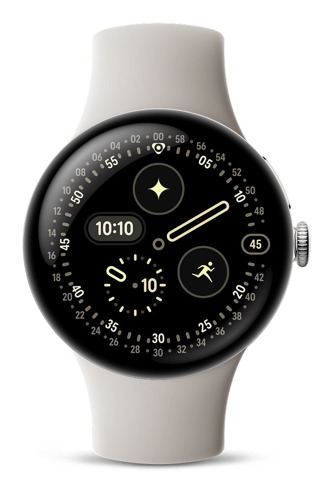 Google Pixel Watch 4 41 mm GPS – Aluminium Silber, Beige, S/L, 50 m