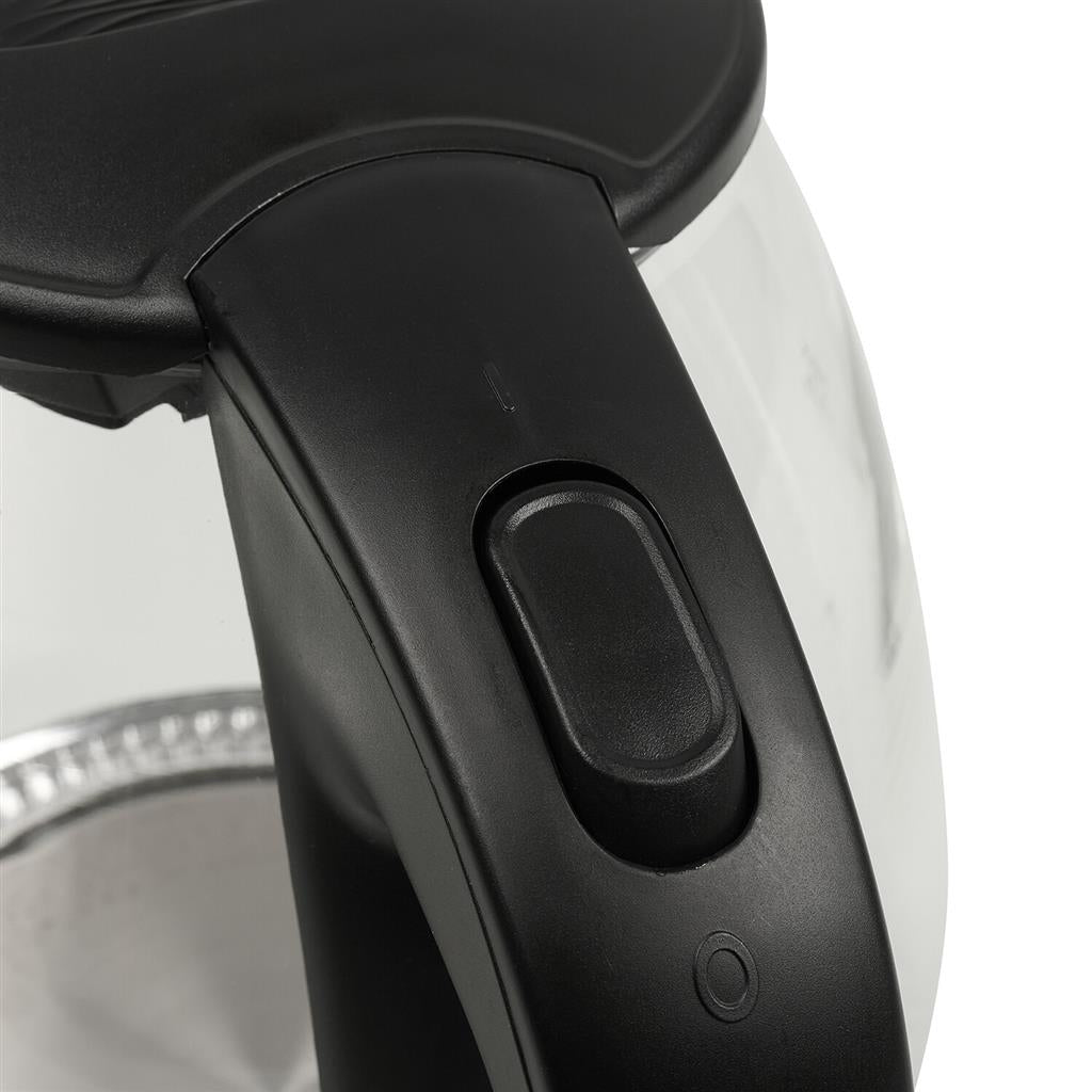 Tristar Wasserkocher WK-3405 – 1,7 l, Glas, 2200 W, Schwarz, 360°-Sockel