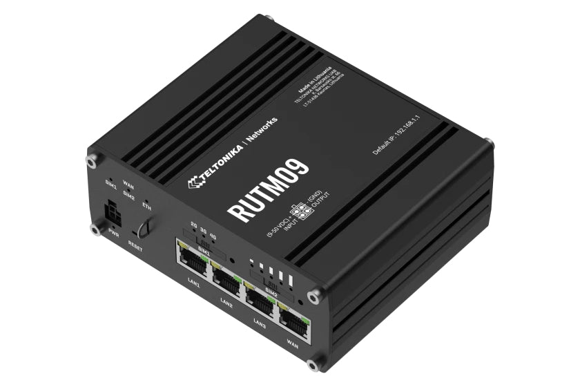 Teltonika RUTM09 – VPN-Router – 4×GbE LAN, 1×GbE WAN, 4G LTE (Kat 6), Dual-SIM