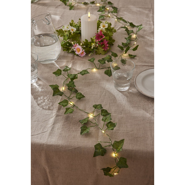 Star Trading Dekolicht Kranz Summer – Starterset, Ø 30 × 9 cm, 0,24 W, Warmweiss, Batteriebetrieb, 15 LEDs