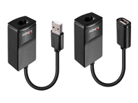 Lindy 43365 USB 1.1 Extender – USB zu USB über Cat6, bis 60 m, 12 Mbit/s – Schwarz