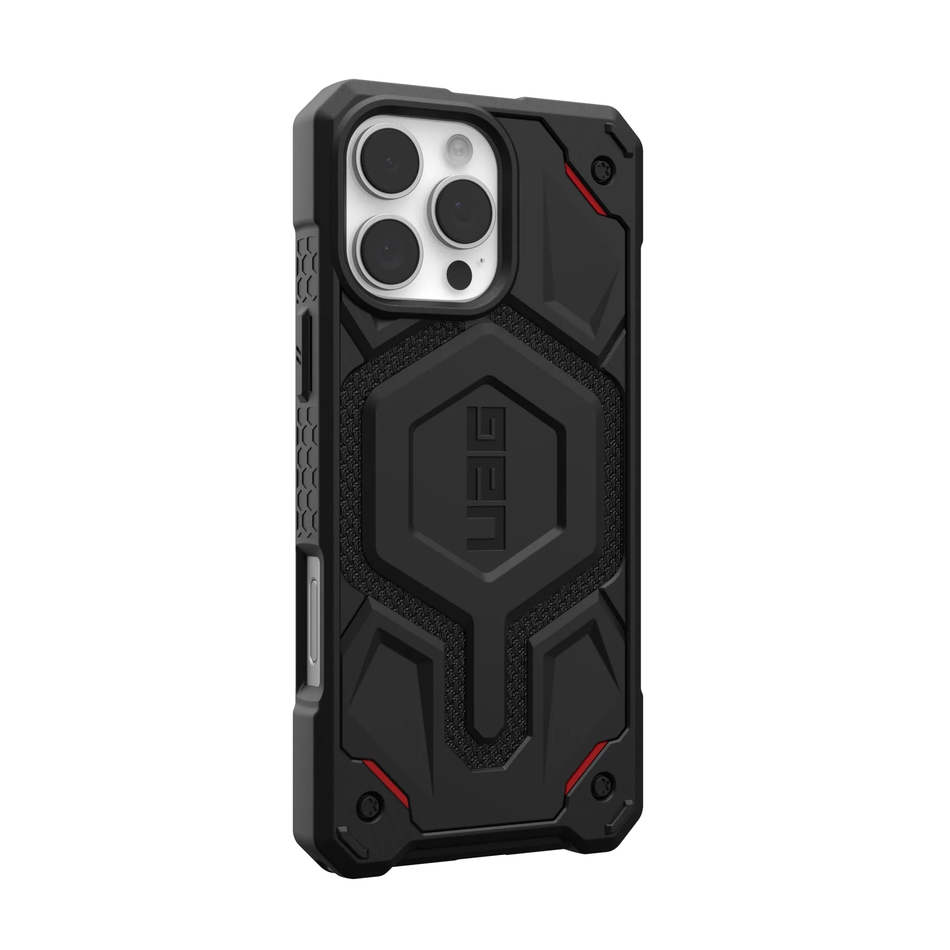 Urban Armor Gear UAG Monarch Pro – Rückcover – für Apple iPhone 16 Pro Max, MagSafe, Kevlar, Schwarz, bis 7,6 m sturzsicher