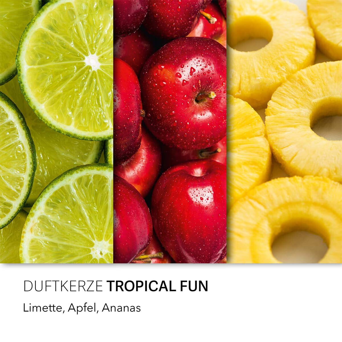 Balthasar Haribo Tropical Fun – Duftkerze, Votivkerze im Glas, 12–20 h