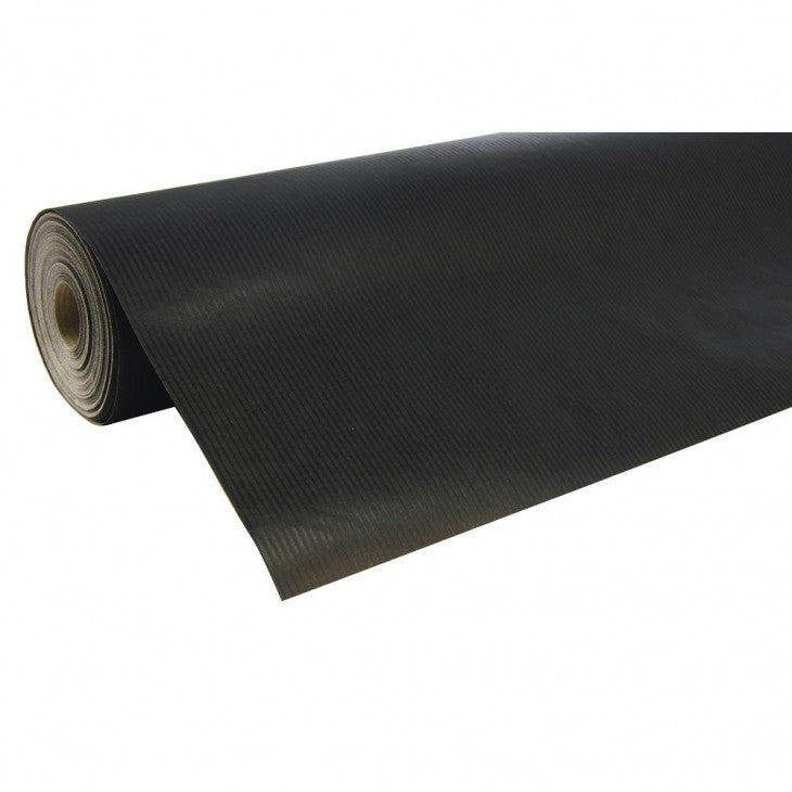Clairefontaine Geschenkpapier Uni, Kraftpapier, matt gestrichen, schwarz – 70 cm × 50 m – 60 g/m² – 1 Stk.