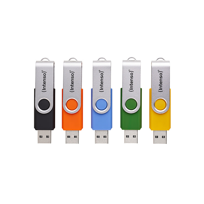 Intenso Basic Line – USB-Stick 5×8 GB, Drehring