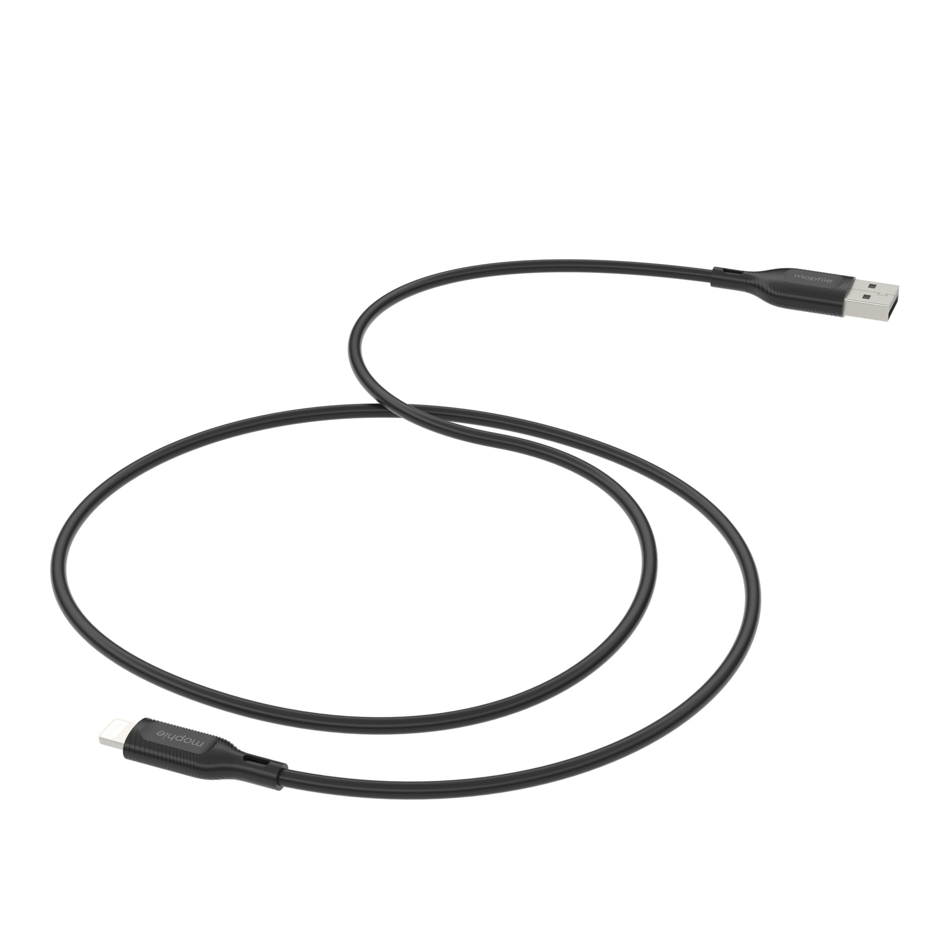 Mophie Ladekabel – Lightning auf USB-A 1 m, 12 W, Schwarz – für iPhone/iPad