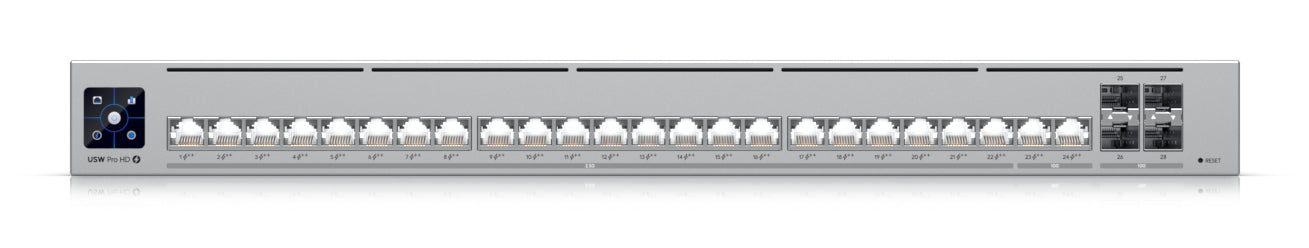 Ubiquiti UniFi Pro – Managed Switch – 22×2.5G, 2×10G RJ45, 4×SFP+, L2/L3, PoE++ 600 W, 19" Rack, 1U