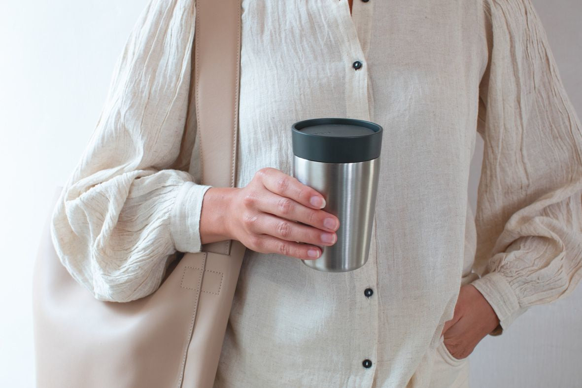 Brabantia Make & Take Thermobecher 200 ml – Doppelwandig 3 h heiss/6 h kalt, Edelstahl, Schraubdeckel