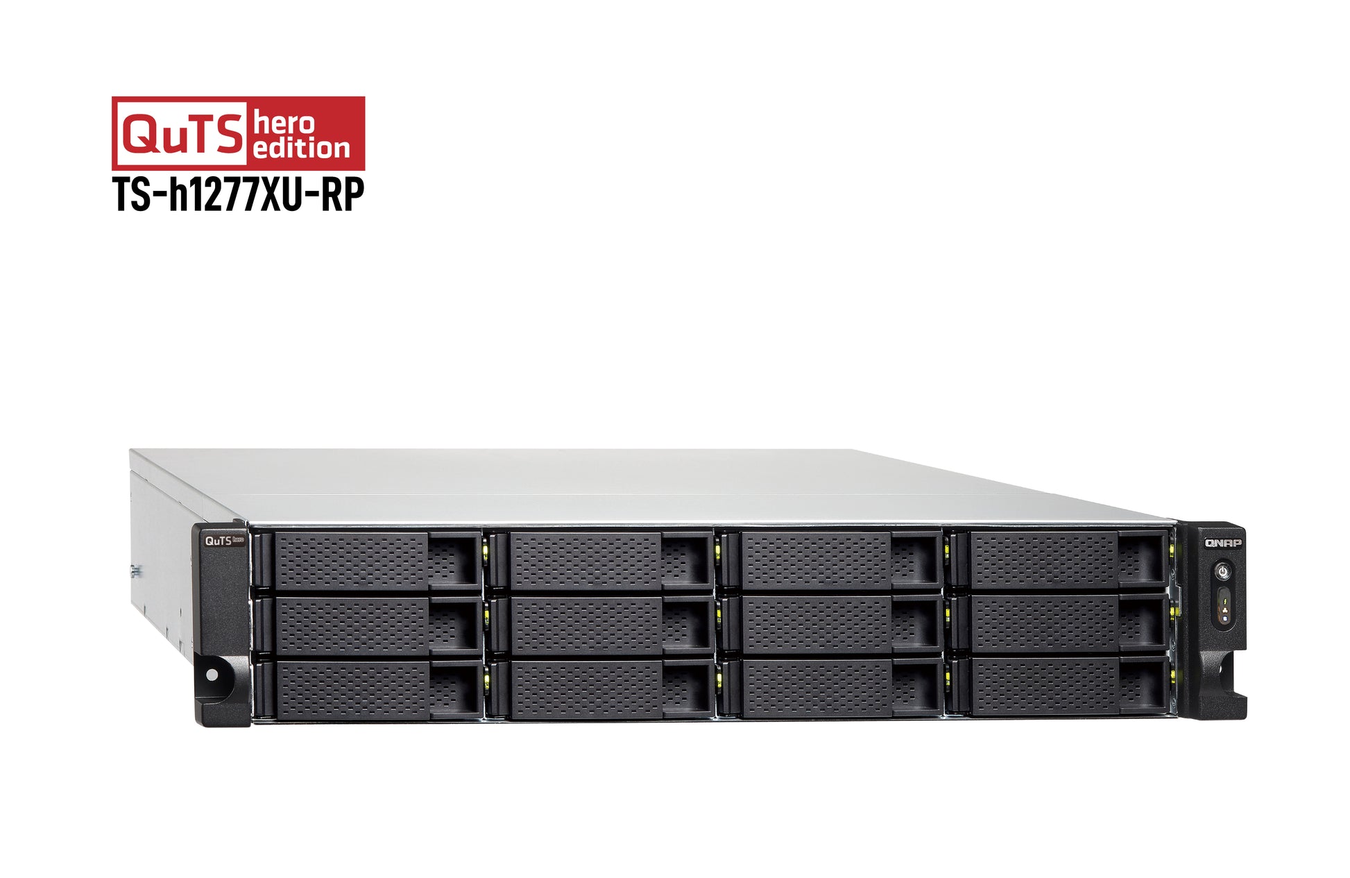 QNAP TS-h1277XU-RP 3700X-32G-RED Speichergerät – 2×1 GbE/4×10 GbE, 12-Bay; 5 Jahre Garantie