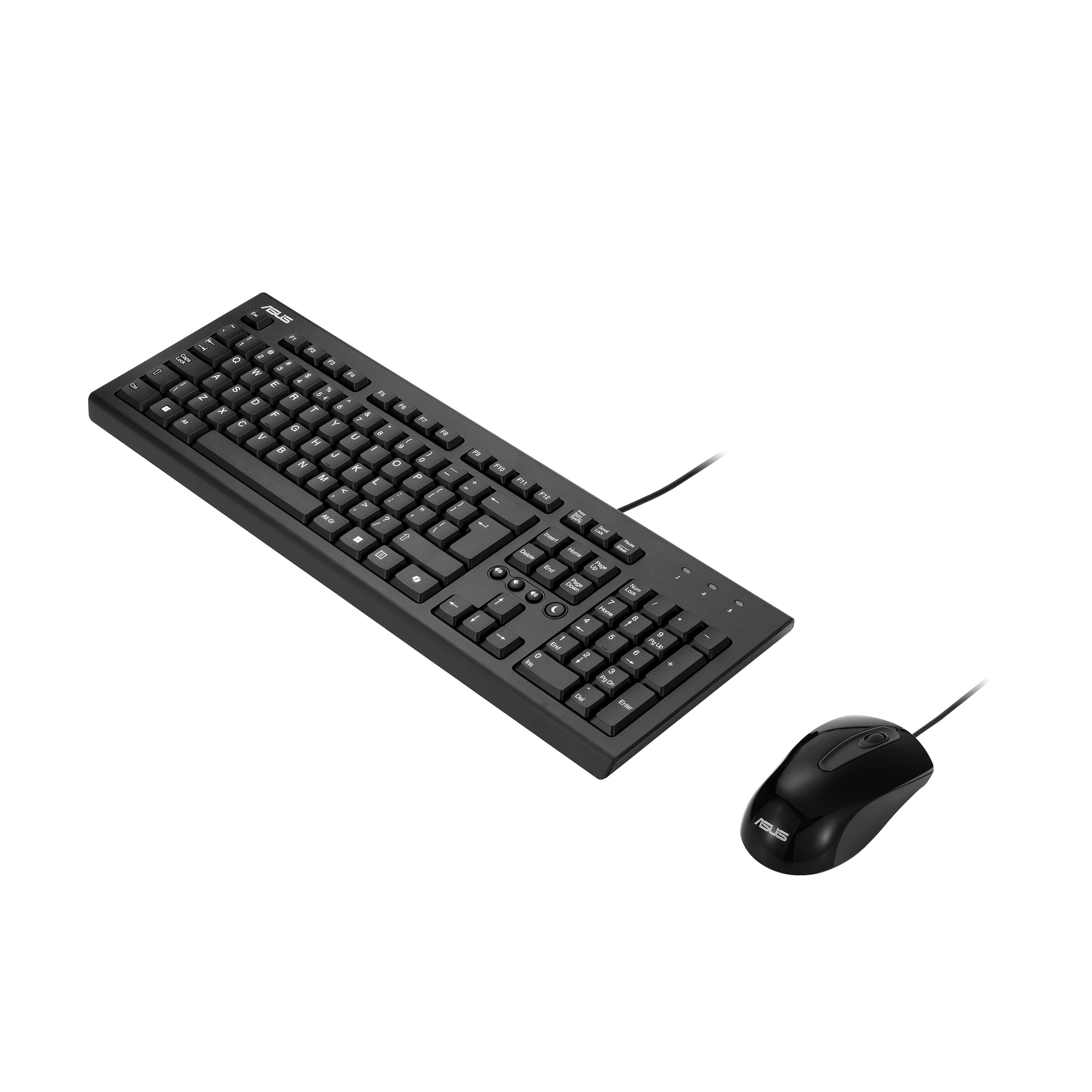 ASUS U2000 – Tastatur-Maus-Set – Mechanisch (Optisch) – Kabelgebunden USB – Schwarz