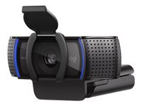 Logitech C920S PRO Webcam – Full HD, 30 fps, USB, Autofokus, Abdeckung, 78°, Schwarz, für Windows & macOS